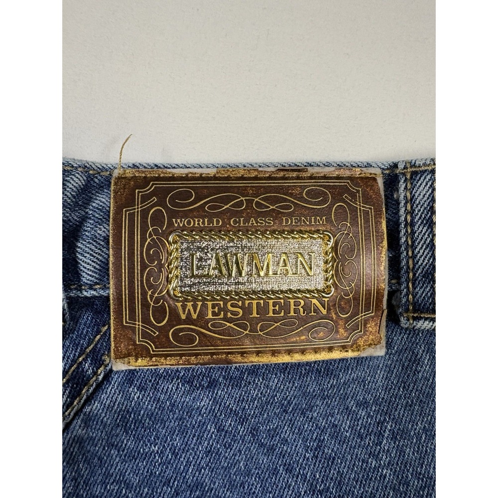 Vintage Lawman Western Jeans Womens 7 High Waisted Pocketless Button Fly Vtg - Picture 6 of 8
